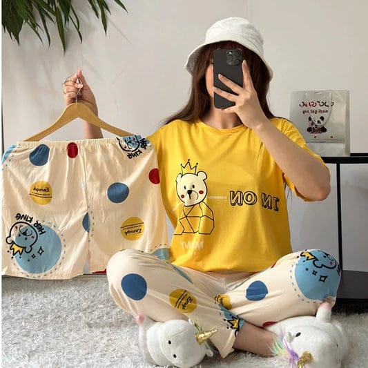 3 Piece Her King Nightwear Co order Set...